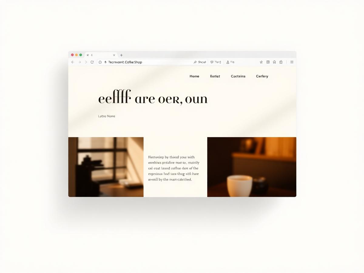 Homepage design KlearSite built for Ember Coffee Co., a coffee shop / café business
