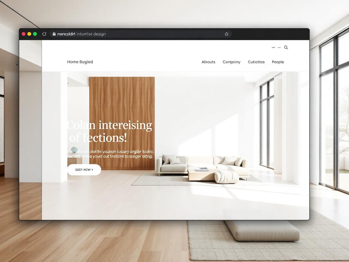 Homepage design KlearSite built for Oak & Stone, a interior design / remodeling business